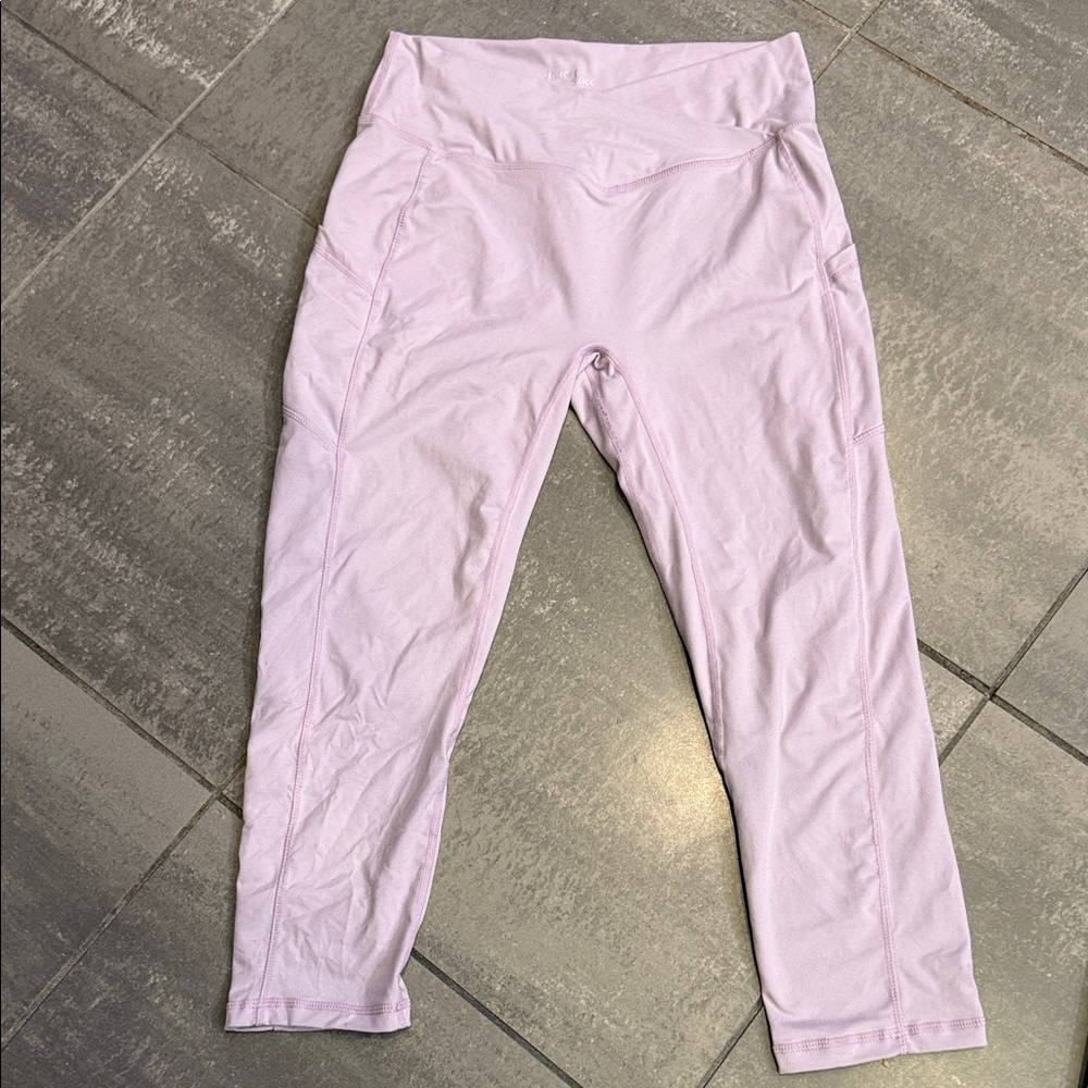 Grace & Lace Light Purple Capri Crossover Leggings